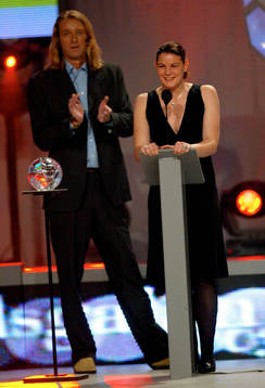 Caroline Jönsson fick priset Årets Målvakt av Patrik