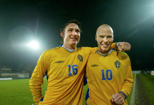 Två glada målskyttar, Kim Källström och Alexander