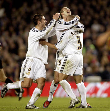  Roberto Carlos och David Beckham, Madrid (Jubel)
