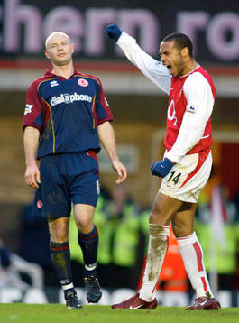  Thierry Henry , Arsenal, jubel.