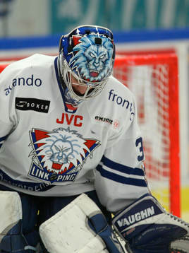 Fredrik Norrena, målvakt, hjälm, Linköping