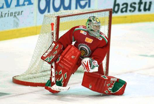Henrik Lundqvist, målvakt, Frölunda, jubel