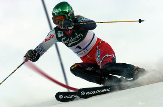 TANJA POUTIAINEN, vann Finlands första WC-tävling