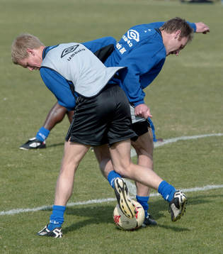 Tufft på HBK:s träning