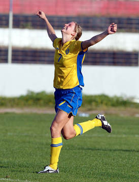 Lotta Schelin, Sverige strålande glad