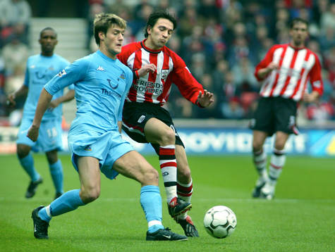  Arron Davies, Southampton och Johnnie Jackson, Tottenham.