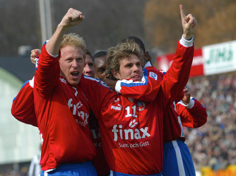 Peter Graulund och Gustaf Andersson, Helsingborg jublar