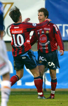 Andreas Johansson och Tobias Hysén, Djurgården jublar