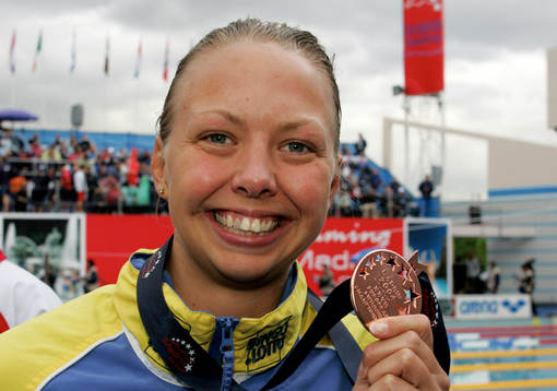 Simning, EM, Försök, 100 m bröstsim, Maria Östling,
