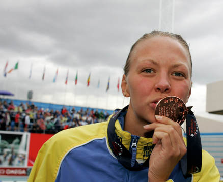 Simning, EM, Försök, 100 m bröstsim, Maria Östling,