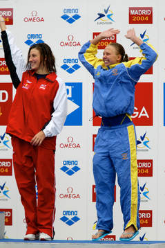 Simning, EM, Försök, 100 m bröstsim, Maria Östling,