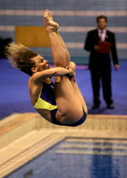 Simhopp, EM, final, 1 m-svikt, Anna Lindberg, Sverige