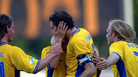 Dusan Djuric, Babis Stefanidis, Johan Elmander och Mikael