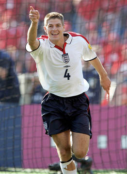 Steven Gerrard, England, jubel