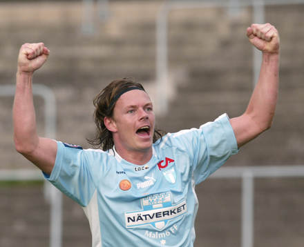  Segerskytten Andreas Yngvesson jublar.