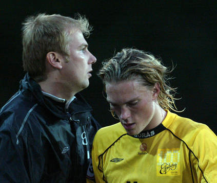 Magnus Haglund, tränare och Lasse Nilsson