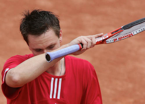 Tennis. Swedish Open. Robin Söderling deppar i matchen mot
