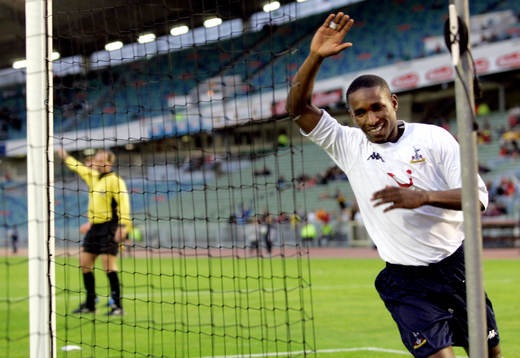  Jermain Defoe, Tottenham jublar efter 2-1 mÂlet. 