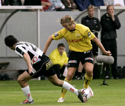 Tränaren Magnus Haglund t.h. satsade på Andreas Drugge