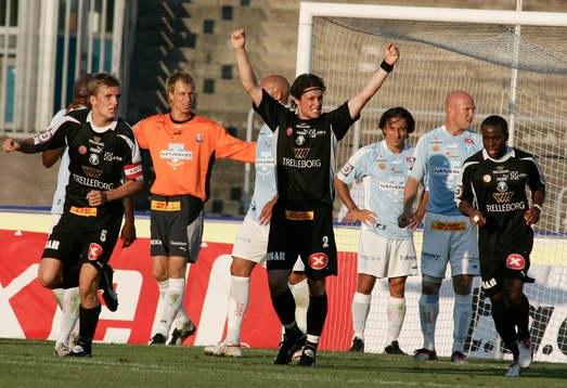 Peter Abelsson och Jens Sloth, Trelleborg. Jubel, glädje