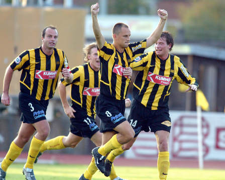   Mats Haglund, jubel efter 1-0.