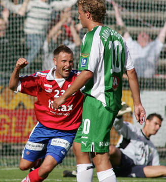 Fotboll. Allsvenskan. Helsingborg - Hammarby. Erik