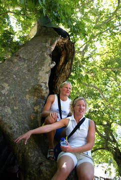 Damlandslaget åkte på utflykt i bergen. Kristin Bengtsson