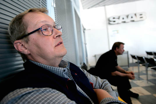 Presskonferens om Saab i Trollhättans framtid. Paul