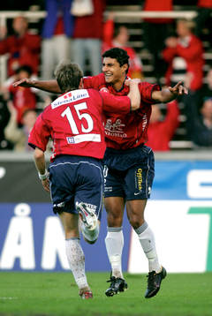 Ailton José Almeida och Johan Gudmundsson, Örgryte jubel