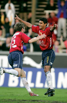 Ailton José Almeida och Johan Gudmundsson, Örgryte jubel