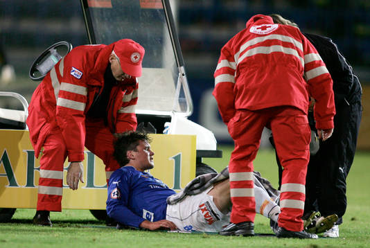 Fotboll. Allsvenskan. Trelleborg. Skada, bår,