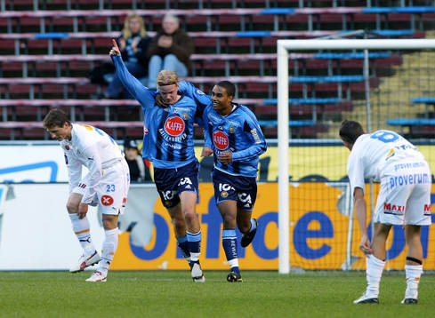 Fredrik Stenman och Patrick Amoah, Djurgården jublar
