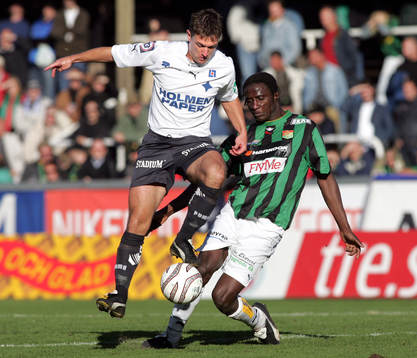  Mikael Blomberg, Norrköping och  Efe Prince Ehiorobo, GAIS.