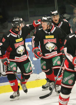 Franz Nielsen och Mika Hannula, Malmö. jubel