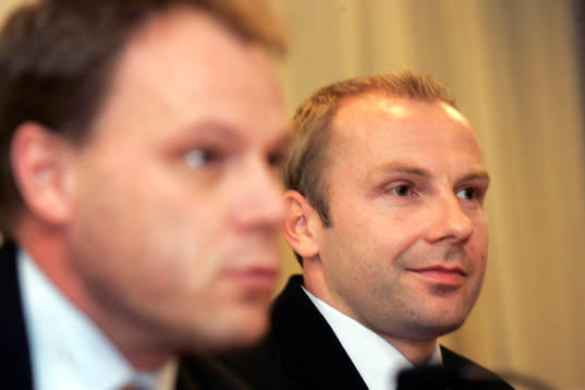 Håkan Mild och klubbdirektör Mats Persson, Göteborg