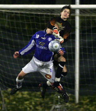  Kalle Falk, målvakt, Enskede och Anton Gunnarsson, Trelleborg.