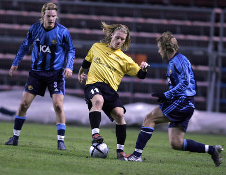  Fredrik Berglund, Esbjerg, Fredrik Stenman och Daniel Sjölund, Djurgården.