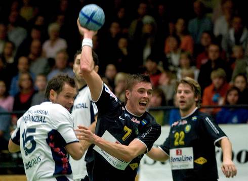 Handboll, Sävehof - Flensburg, Konas Larholm, Sävehof