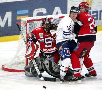 Dick Tärnström och Rastislav Stana, målvakt,