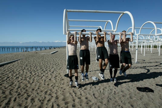 Fotboll, Malmö. Malmö FF är på träningsläger och