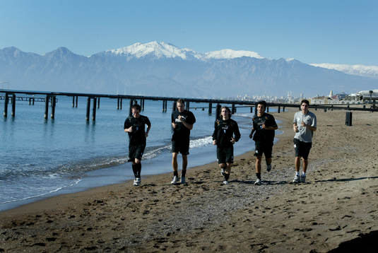 Fotboll, Malmö. Malmö FF är på träningsläger och