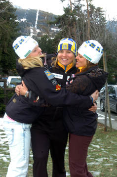 Frv, Jessica Lindell-Vikarby, Anja Pärson och Janette