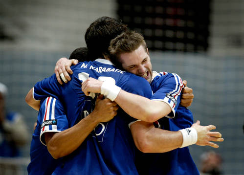 Handboll, VM. Bronsmatch. Tunisien - Frankrike. Frankrike