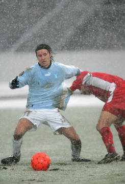 Fotboll, Royal Leauge, Malmö - Brann,  Yksel Osmanovski,