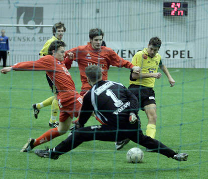 IFK Hässleholm - Skövde, Skövdes målvakt räddar