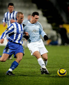 Fotboll, Royal Leauge, Malmö - Odense. Niklas Skoog,