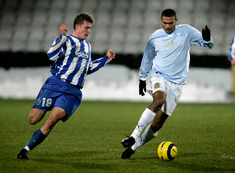 Fotboll, Royal Leauge, Malmö - Odense. Afonso Alves,