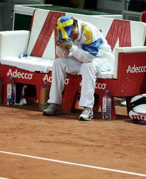 Tennis. Davis Cup. Mats Wilander har bekymmer