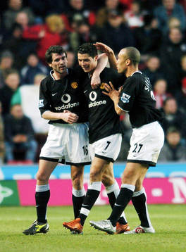  Manchester United's Christiano Ronaldo jubel. 