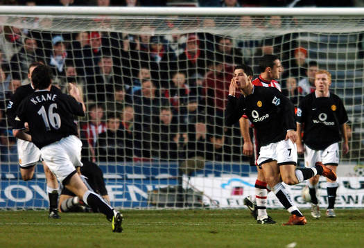  Manchester United's Christiano Ronaldo jubel. 